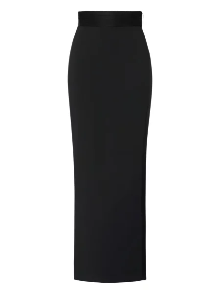 Fusta maxi Elisabetta Franchi din satin lungă negru