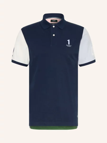Hackett London Polokošile Z Piké Classic Fit tmavě modrá / světle / tmavě zelená šedá