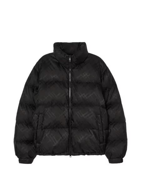 Geacă cu puf Burberry în carouri negru