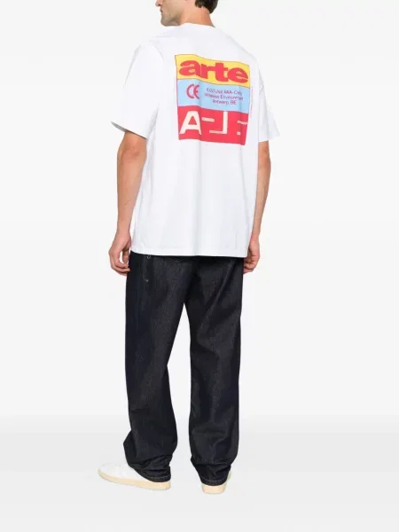 Tricou Arte Antwerp cu imagine alb