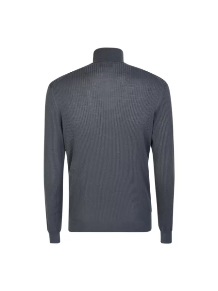 Sweter Dell'oglio wełniany niebieski