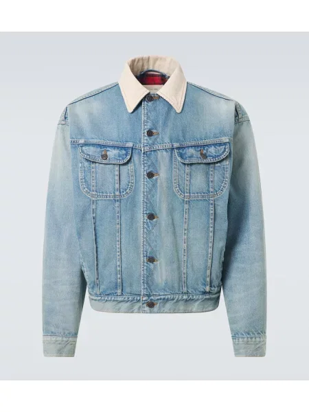 Kordbársony farmer dzseki The Row kék