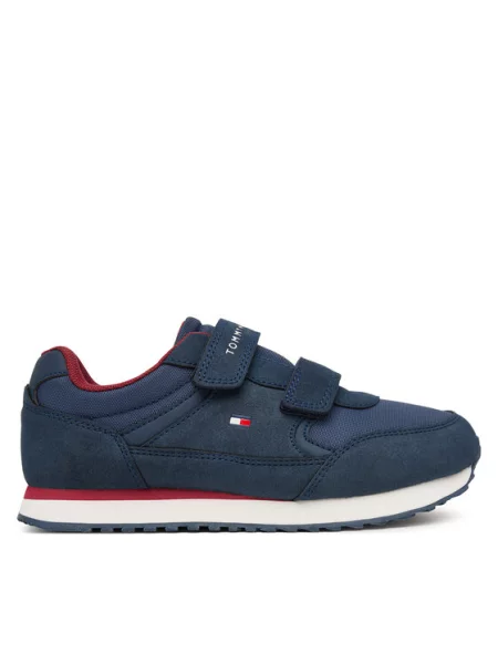 Sneakersy Tommy Hilfiger Low Cut Velcro Sneaker S Tmavomodrá