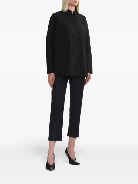 Cămașă Aje cu model floral din dantelă negru