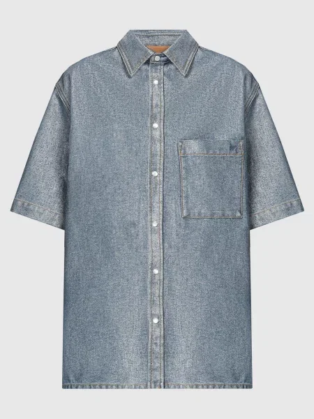 Джинсова сорочка Vale з люрексом Darkpark блакитна