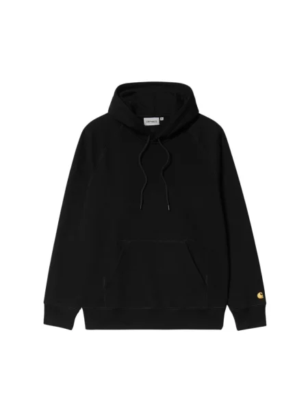 Bluza z kapturem Carhartt Wip z kapturem z nadrukiem czarna