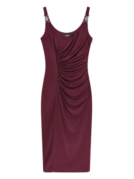 Rochie midi Versace până la genunchi de costum roșu