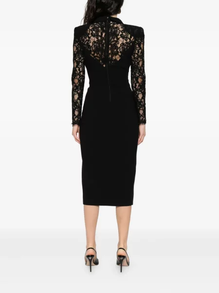 Rochie midi Nissa până la genunchi de costum negru