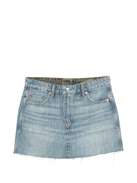 Fustă din denim Re/done albastru