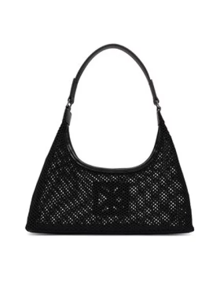Calvin Klein Táska Emblem Mesh Shoulder Bag fekete