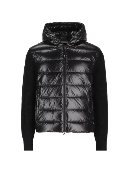 Geacă Moncler tricotate negru