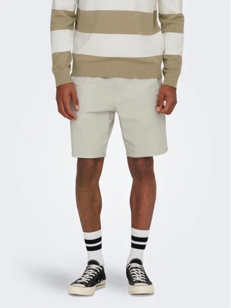 Kratke hlače iz tkanine Only & Sons siva