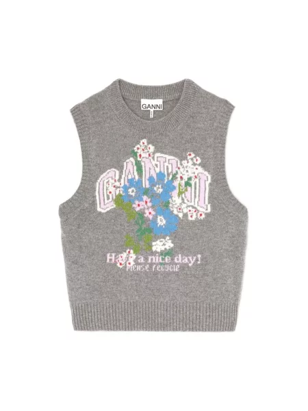 Sweter Ganni szary