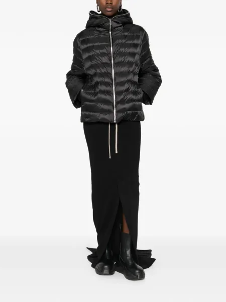 Geacă Moncler + Rick Owens cu glugă negru