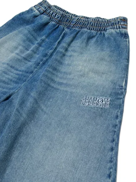 Szorty jeansowe dziecięce Mm6 Maison Margiela niebieskie