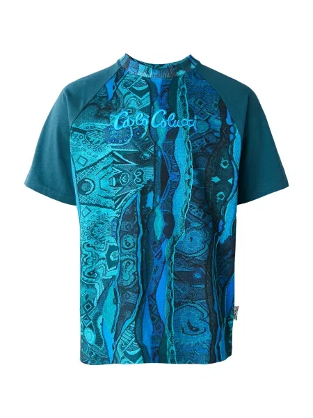 Carlo Colucci Majica Eschfaller turkizna / azur / neonsko / petrol modra