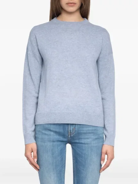 Pulover Zadig&voltaire din cașmir cu motiv cu inimi albastru