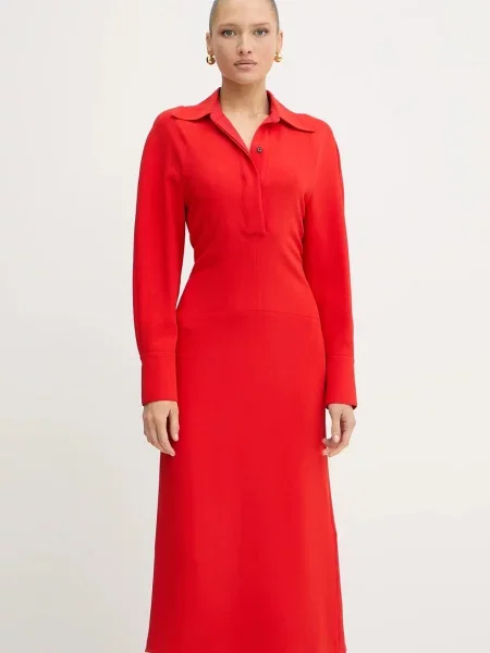 Obleka Victoria Beckham rdeča
