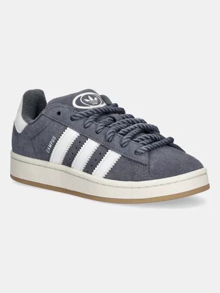 Велурени маратонки adidas Originals Campus W сиво