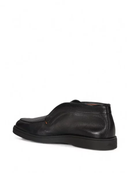 Chiloți Santoni din piele slip-on negru