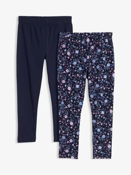 Legginsy ocieplane 2 sztuki niebieskie