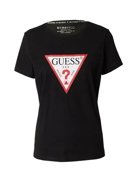 GUESS Tricou roșu alb negru