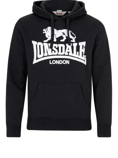 Hoodie Lonsdale s kapuco črna