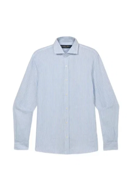 Pruhovaná s límcem košile Brooks Brothers modrá