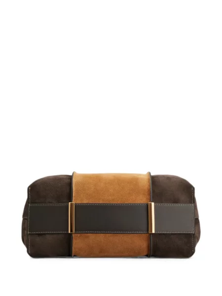 Geantă shopper Tod's din piele de căprioară maro