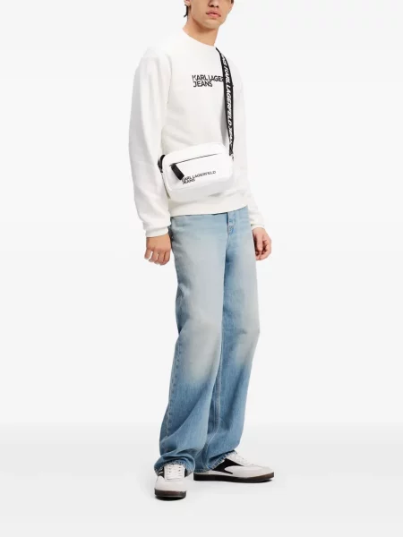 Hanorac Karl Lagerfeld Jeans cu imagine alb