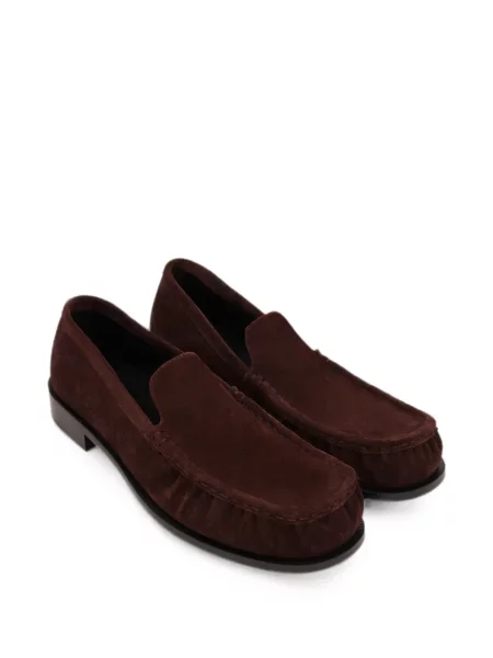 Pantofi loafer Dries Van Noten din piele de căprioară violet
