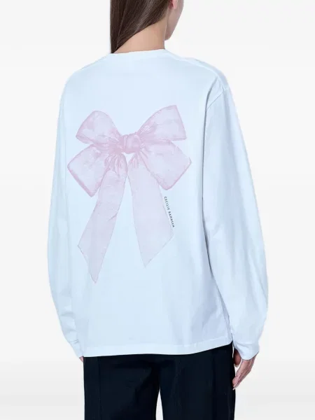 Lung tricou Cecilie Bahnsen cu funde alb
