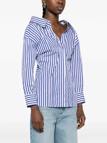 Csíkos v-nyakú ing Givenchy kék