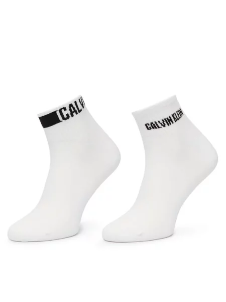 Dolge nogavice Calvin Klein bela