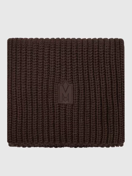 Шарф з вовною Mackage коричневий