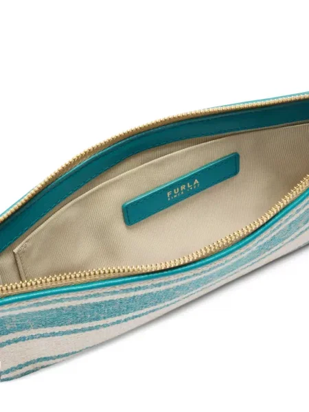 Kopertówka Furla w paski niebieska