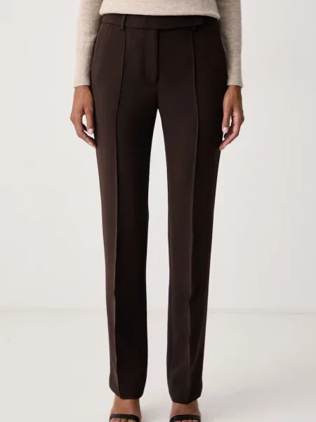 MICHAEL Michael Kors pantaloni pentru femei cu acetat maro