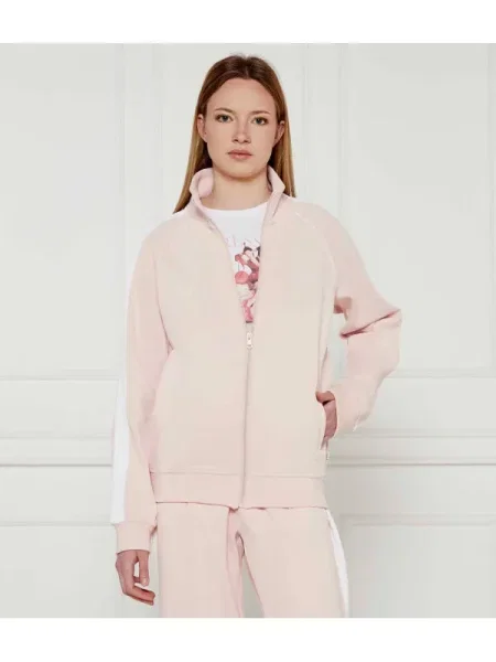 Futó denim ruha Guess rózsaszín