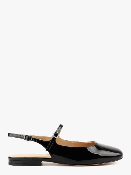 Кожаные лаковые сабо Leberdes черные