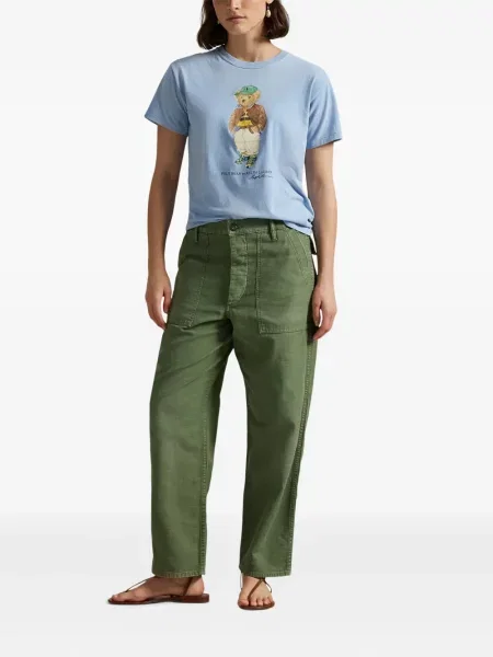 Slip de baie Polo Ralph Lauren alergare cu cordon cu imagine alb