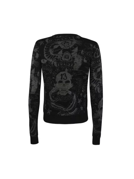 Sweter John Richmond wełniany czarny