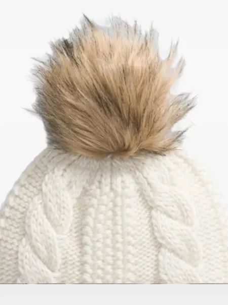 Căciulă The North Face tricotate alb