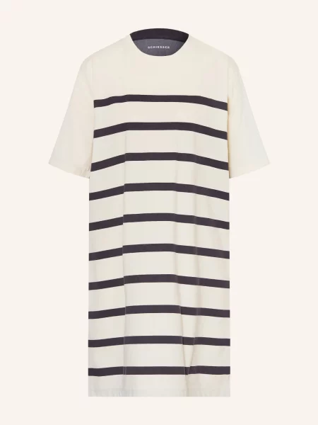 Schiesser Noční Košile Casual Nightwear krémová / tmavě šedá