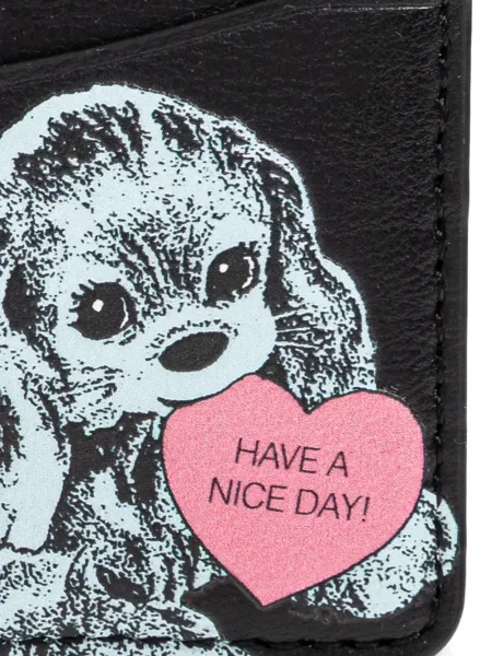 Portofel Ganni cu imagine negru