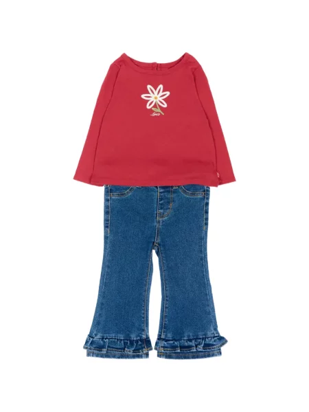 Spodnie dziecięce Levi's czerwone