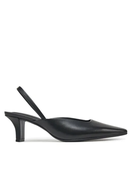 Calvin Klein Обувки на Heel Mule Pump 50 Lth черен