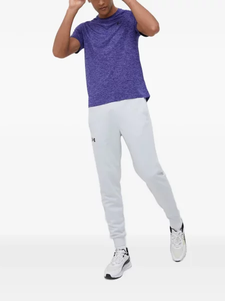 Pantaloni Under Armour cu imagine alergare alb