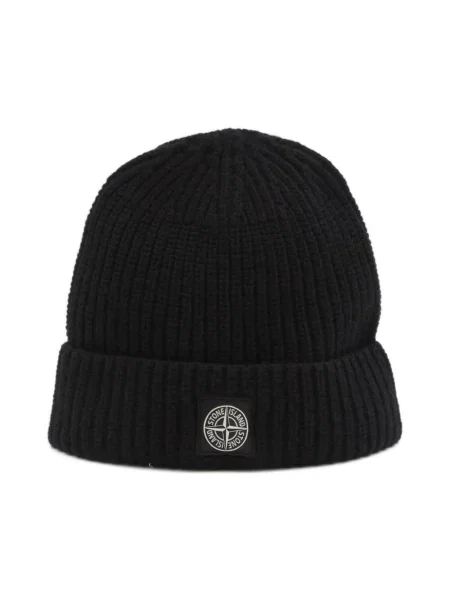 Czapka Stone Island z kamieniami czarna