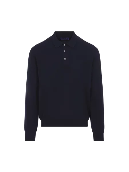 Dzianinowa koszula Ralph Lauren niebieska