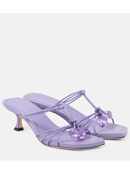 Usnjene mules Jimmy Choo roza